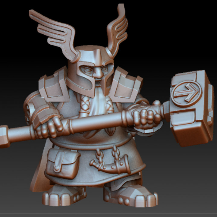Dwarf with warhammer image