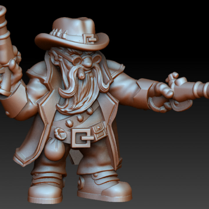 3d Printable Gunslinger Dwarf By Stanislav Kuznetsov 