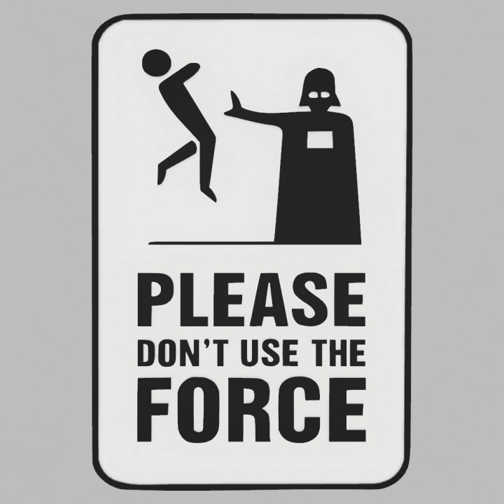 Decoration Plate - Don't use the force image