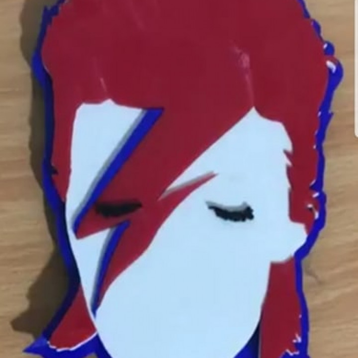 David Bowie Light Up Wall Mount image