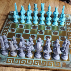 Picture of print of Egyptian Chess Alive vs Dead
