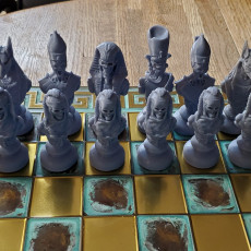 Picture of print of Egyptian Chess Alive vs Dead