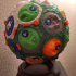 3D Settlers of Catan polypanel globe print image