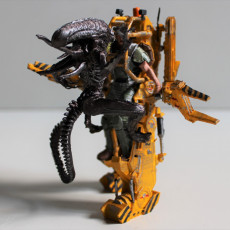 Picture of print of DIY Alien vs. Power Loader fight with LED lights