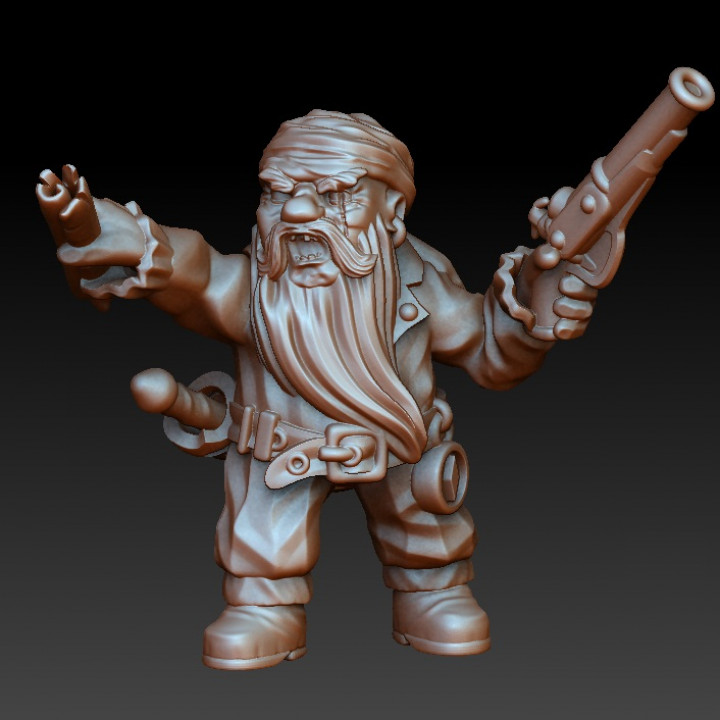 3d Printable Dwarf Pirate By Stanislav Kuznetsov 