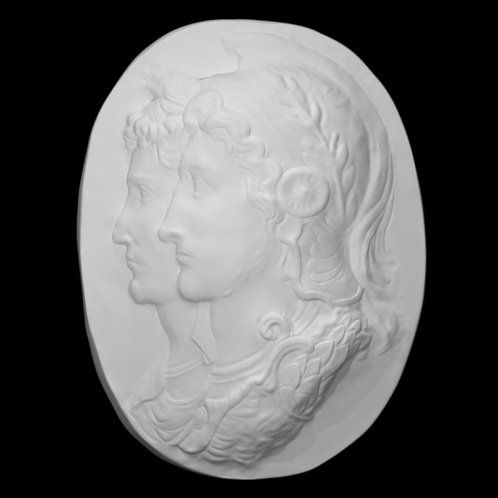 A couple in relief image
