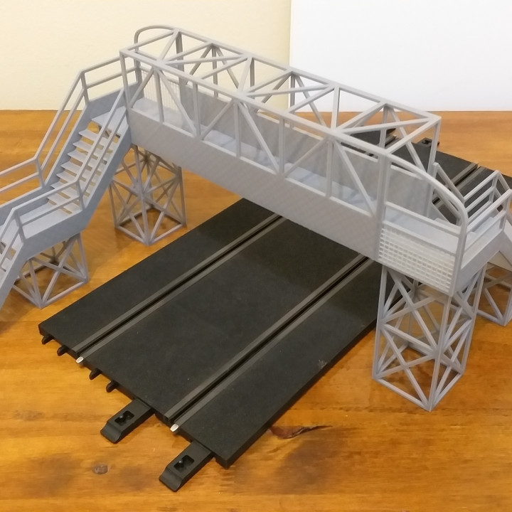 Slot car 2 lane footbridge 1:32 scale image