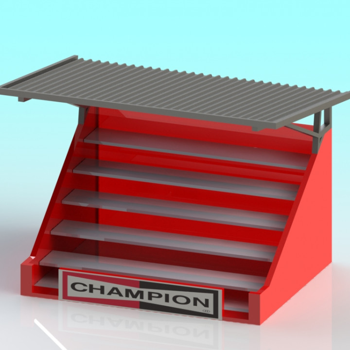 Slot car grandstand 1:32 scale image