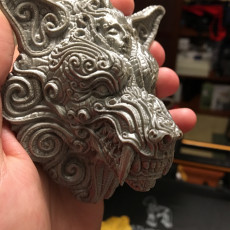 Picture of print of ornate wolf