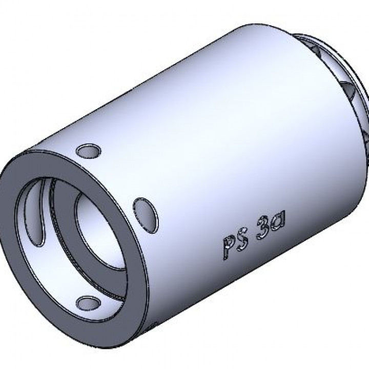 3D Printable PS 3a - Pipe Straight L43 by Bjørn Heide