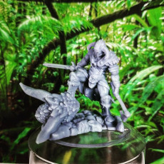 Picture of print of Barbarian Dragon Slayer (32mm scale miniature)