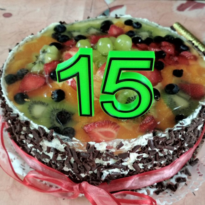Birthday cake digits image
