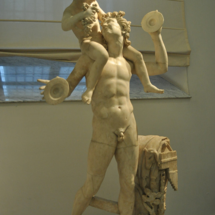 Satyr with infant Dionysus image