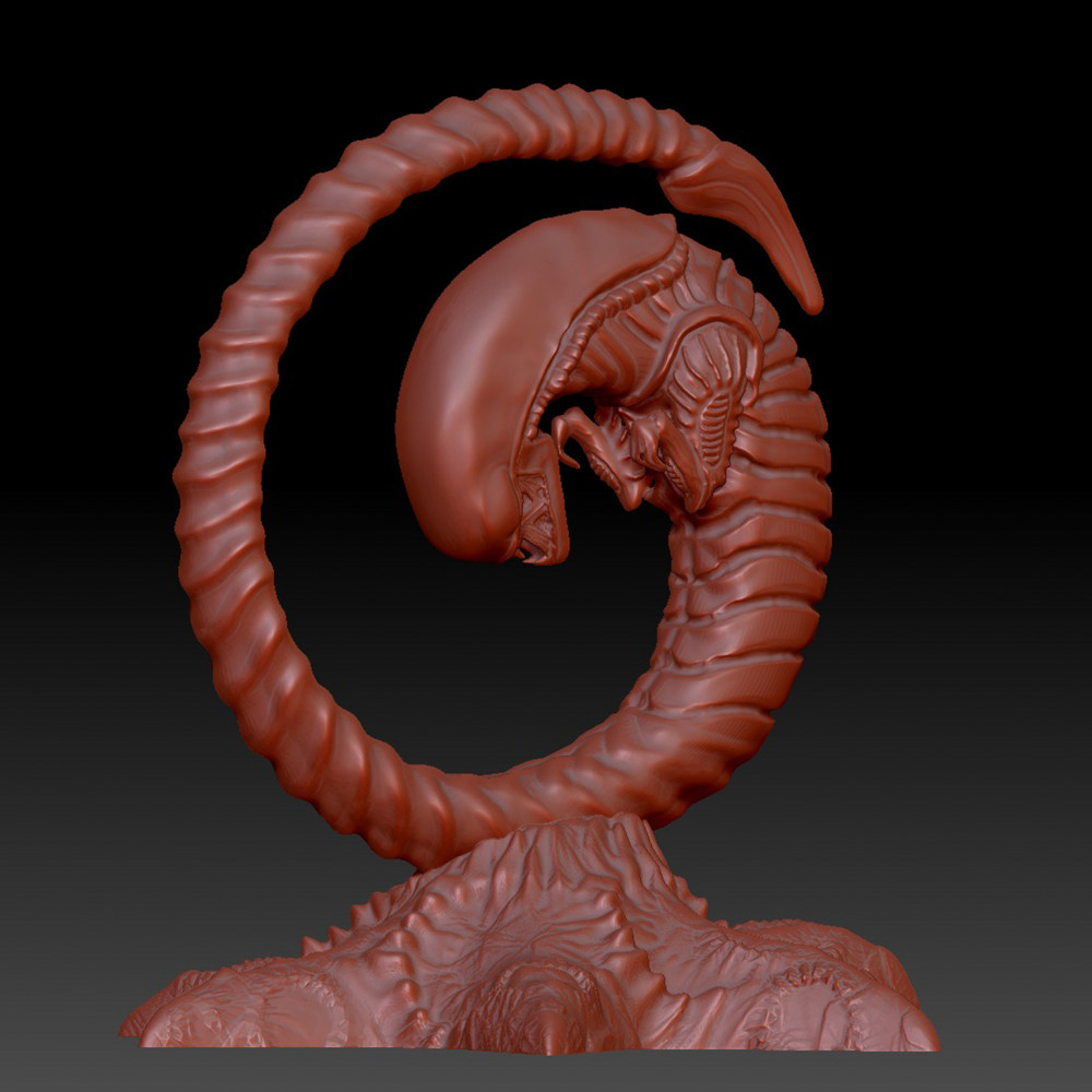 3D Printable Alien Chestburster by AndresMF, image size:1000x1000
