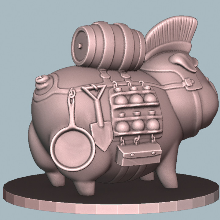 3D Printable Pack Pig by Clay Rade