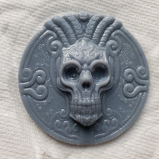 Picture of print of skull coin