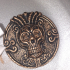 skull coin print image