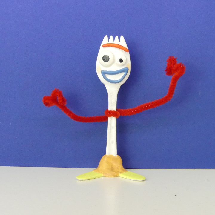 3d Printable Forky [toy Story] By Dream It Model It