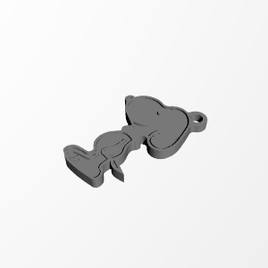 3D file Keychain Snoopy // Snoopy keychain・3D printable model to