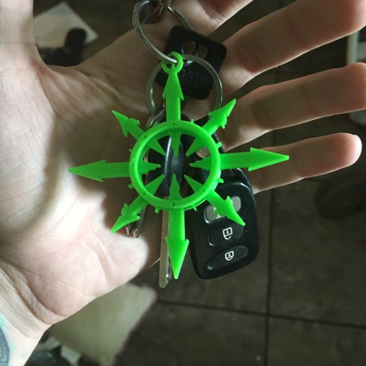 3D Printable 40K Chaos Key Chain by Will Bland