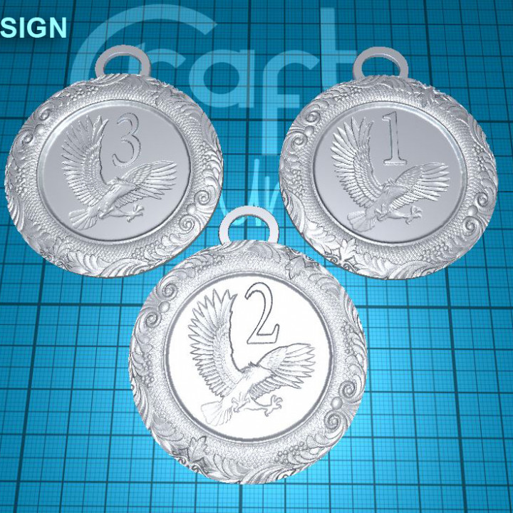 Medal with Eagl image