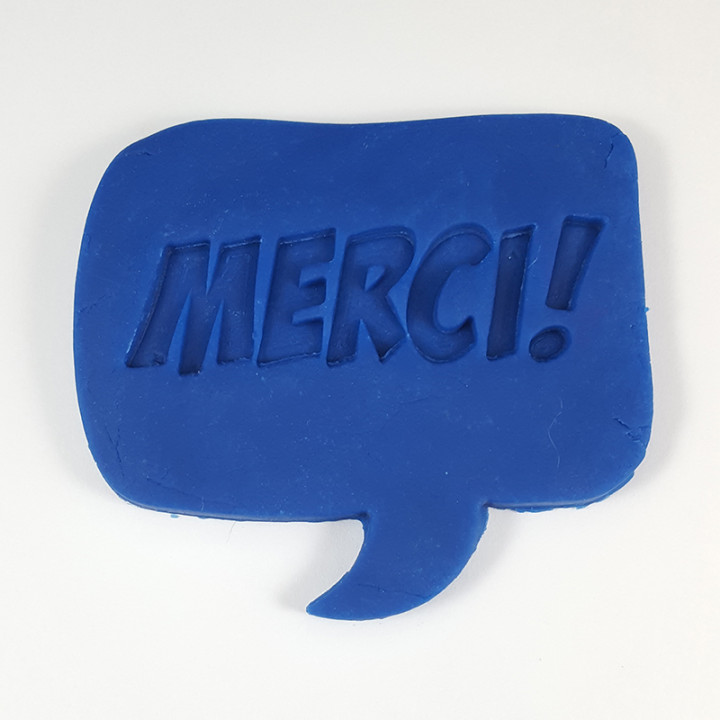 Mold "Merci!' and "Thanks" - Speech Balloon image