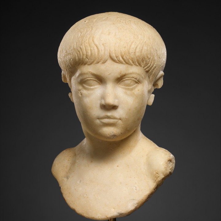 Marble portrait bust of a boy image