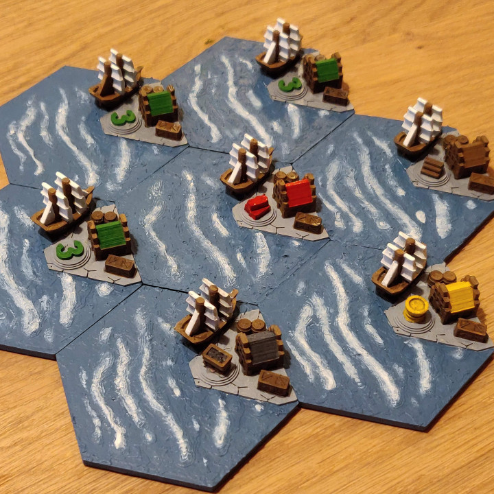 one piece harbours for 2.0 Catan set image