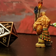 Picture of print of Dwarf "Bardzerker" - Dwarvern Bard with Flaming Bagpipes (32mm scale miniature)