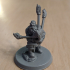 Dwarf "Bardzerker" - Dwarvern Bard with Flaming Bagpipes (32mm scale miniature) print image