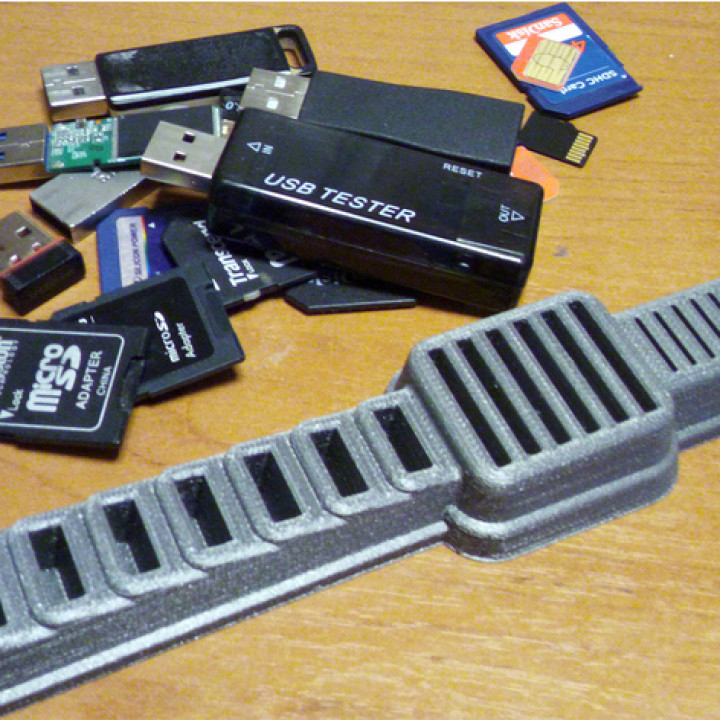 USB Flash, Micro SD, SD, Micro SIM, Card Holder. Art Deco. image