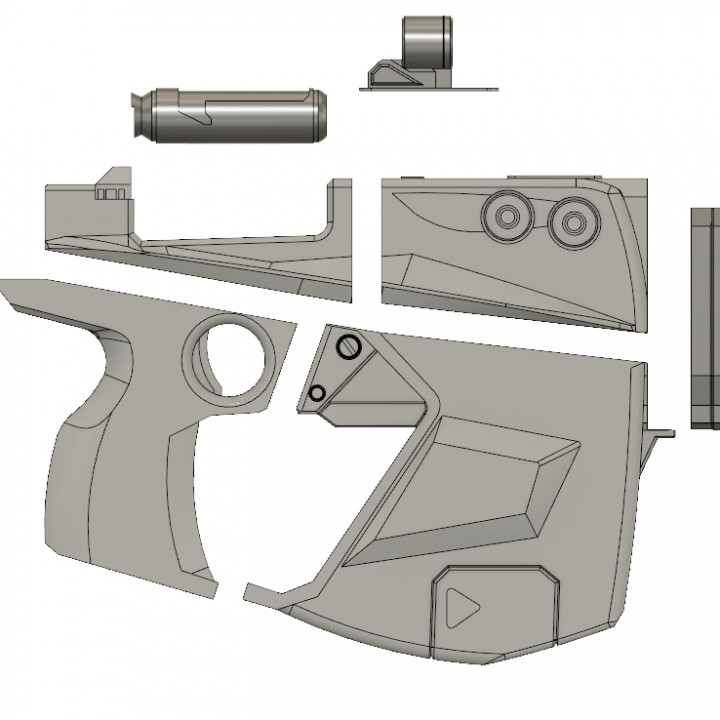 Borderlands 3 Pistol Replica Prop (For Smaller Print Beds) image