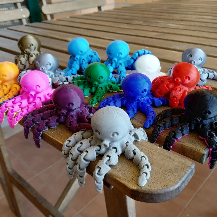 3D Printable Cute Mini Octopus by McGybeer