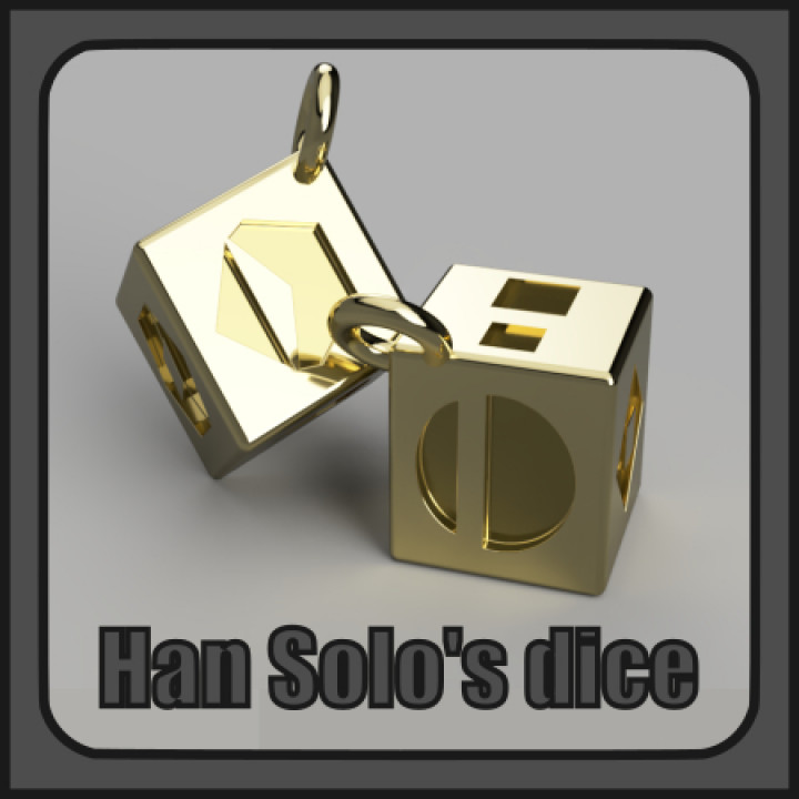 3D Printable Han solo s dice Star wars by Le Calamari