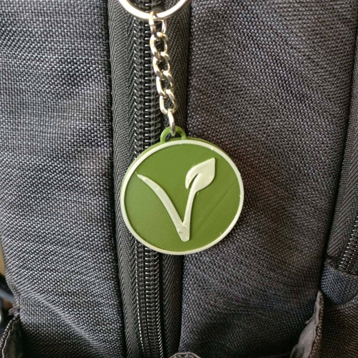 Vegan/Vegetarian logo Keychain image