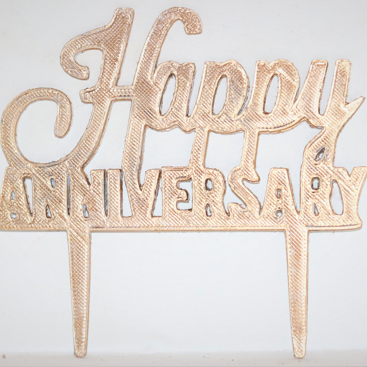 Happy Anniversary Cake Topper image