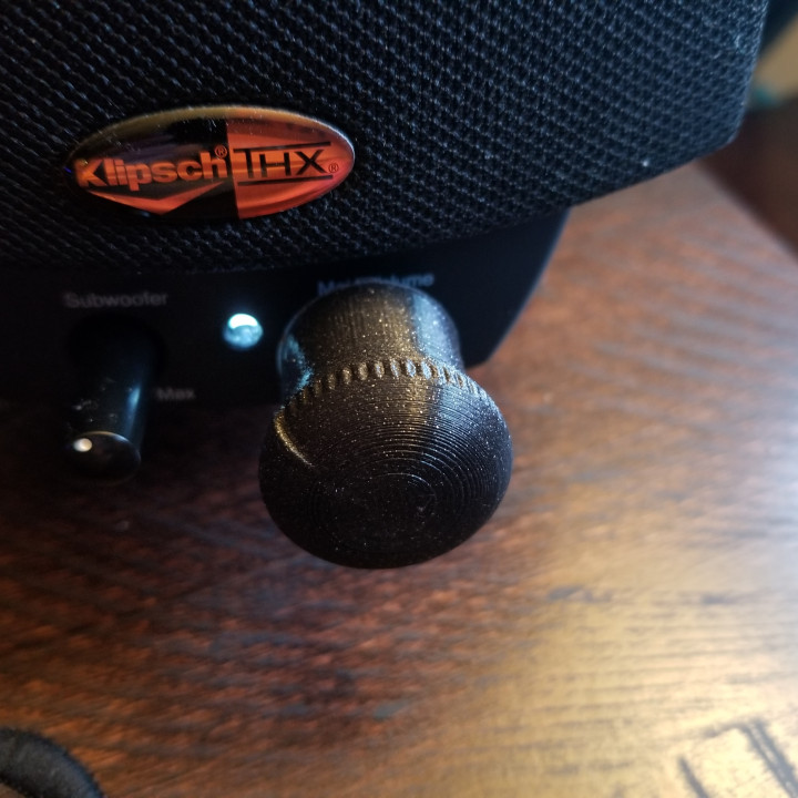 3D Printable Better Klipsch Volume Knob by Cody