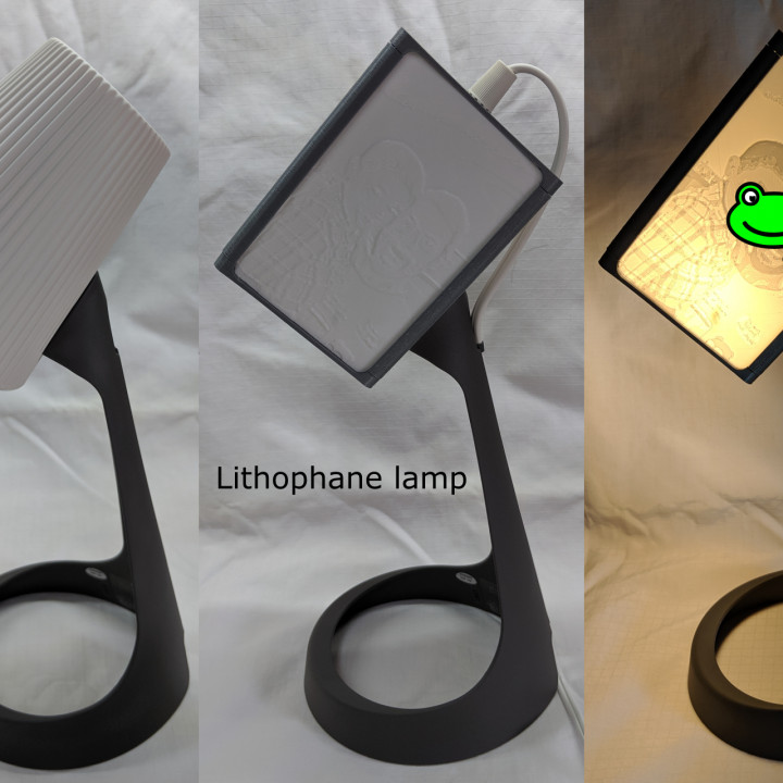 Lithophane lamp shade for IKEA SVALLET work lamp image
