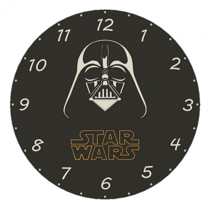 Star Wars kids clock image