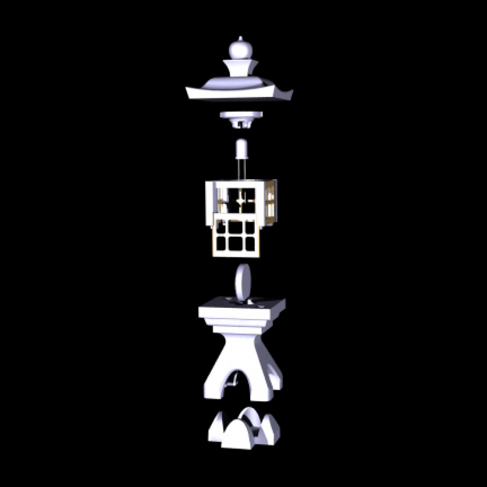 3D Printable Japaneese lantern - tōrō 灯籠 by nalwan