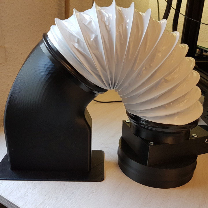 8x8cm Fan box and tubes for Anycubic Photon exhaust system image