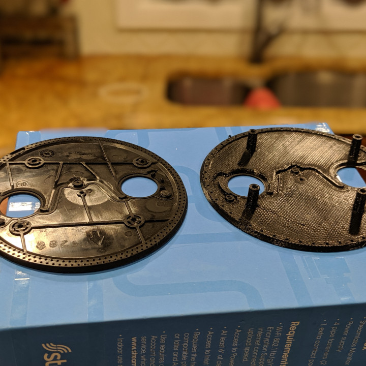 3D Printable Amazon echo replacement top plate (1st generation) by Julio