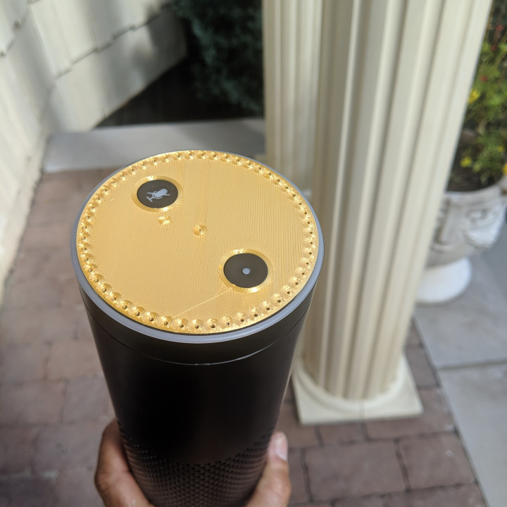 3D Printable Amazon echo replacement top plate (1st generation) by Julio