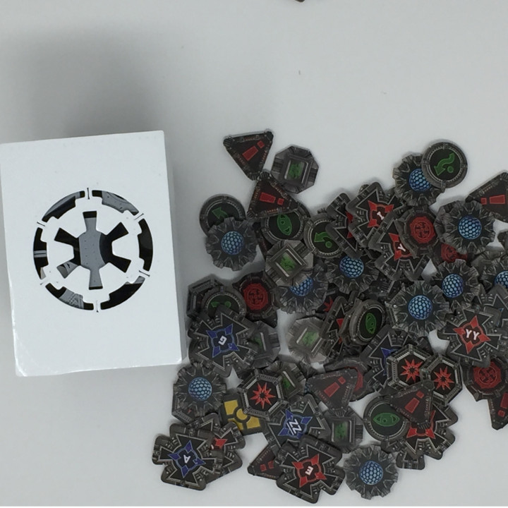 3D Printable X-Wing Miniatures Token Box Organizer by Adam S