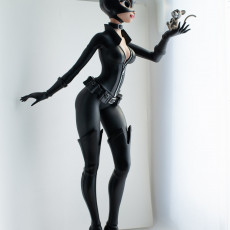 Picture of print of Catwoman, in style, as in stylised! A fan work with love!