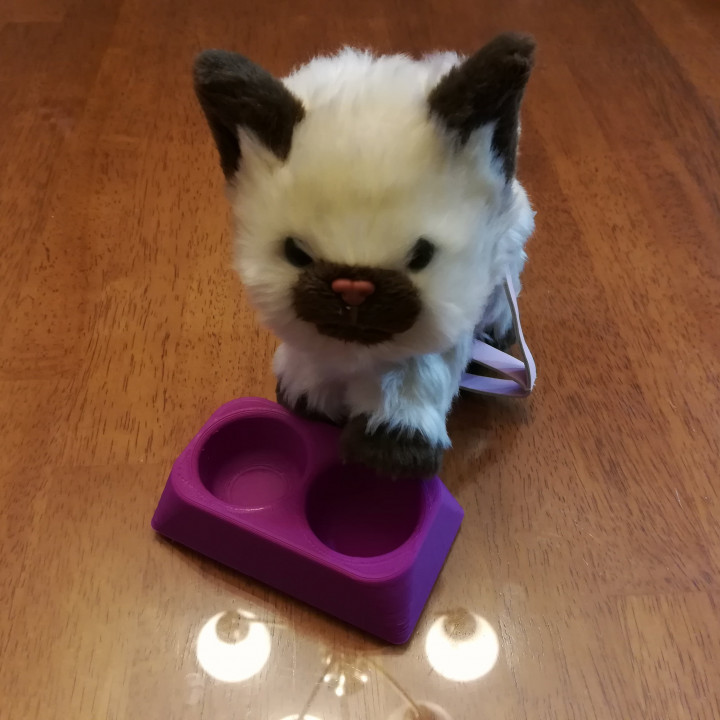 Pet dish for 18" doll pets image