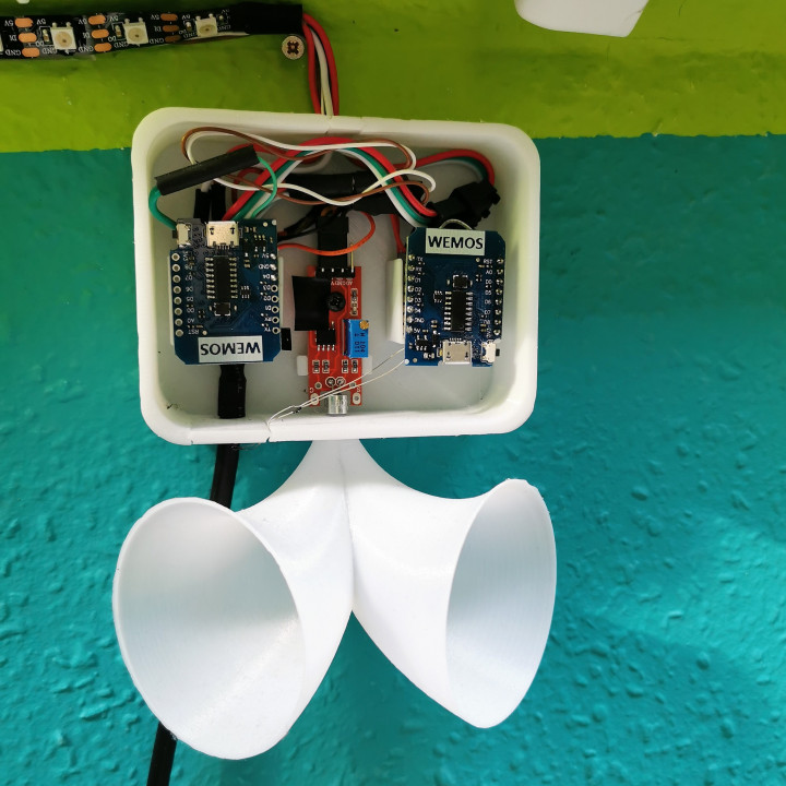 Wall controller box (2 Wemos D1 mini & clap sensor) image