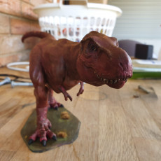 Picture of print of Tyrannosaurus Rex statue