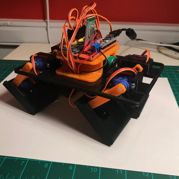 3D Printable Quadruped version 2 // Arduino by Harris Mier