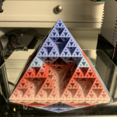 Picture of print of Sierpinski pyramid